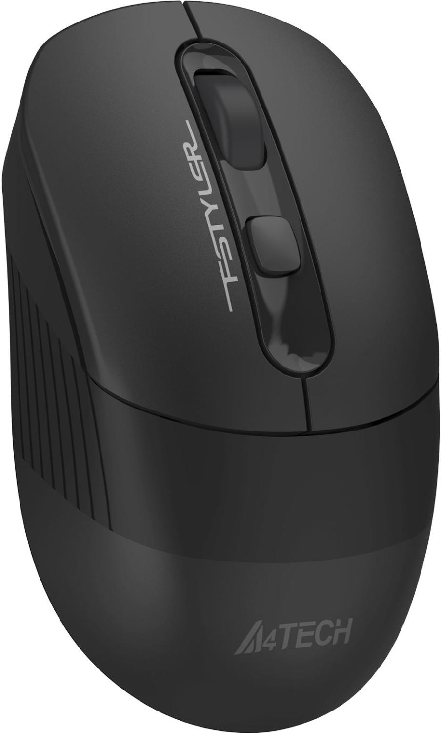 Мышь A4Tech Fstyler FB10CS черный оптическая 2000dpi silent беспров. BT/Radio USB 4but (FB10CS USB STONE BLACK)