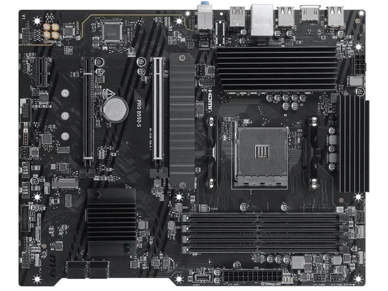 Материнская плата MSI PRO B550-S Soc-AM4 AMD B550 4xDDR4 ATX AC`97 8ch(7.1) GbLAN RAID+HDMI