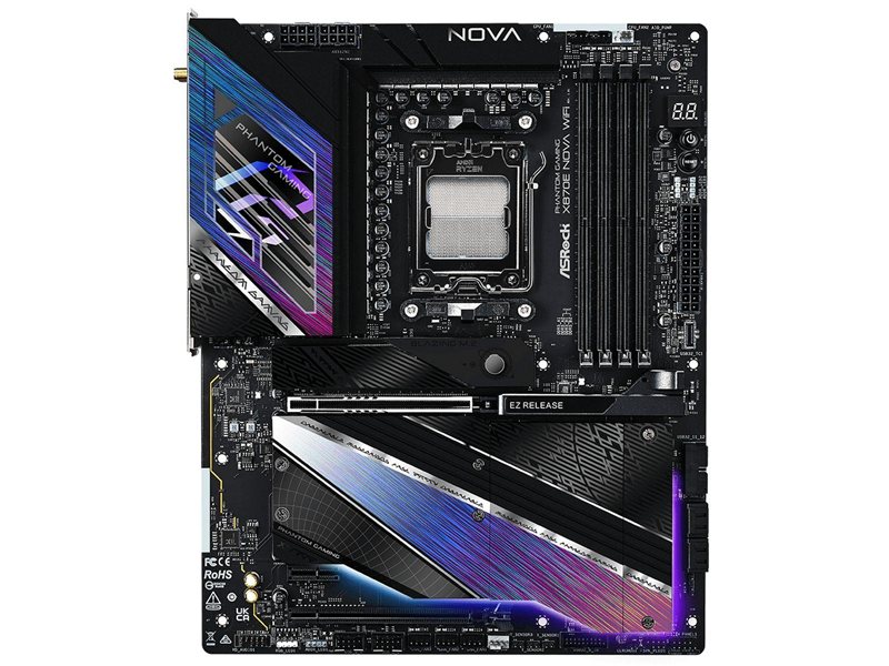 Материнская плата Asrock X870E NOVA WIFI Socket AM5 AMD X870E 4xDDR5 ATX AC`97 8ch(7.1) 5Gigabit RAID+HDMI