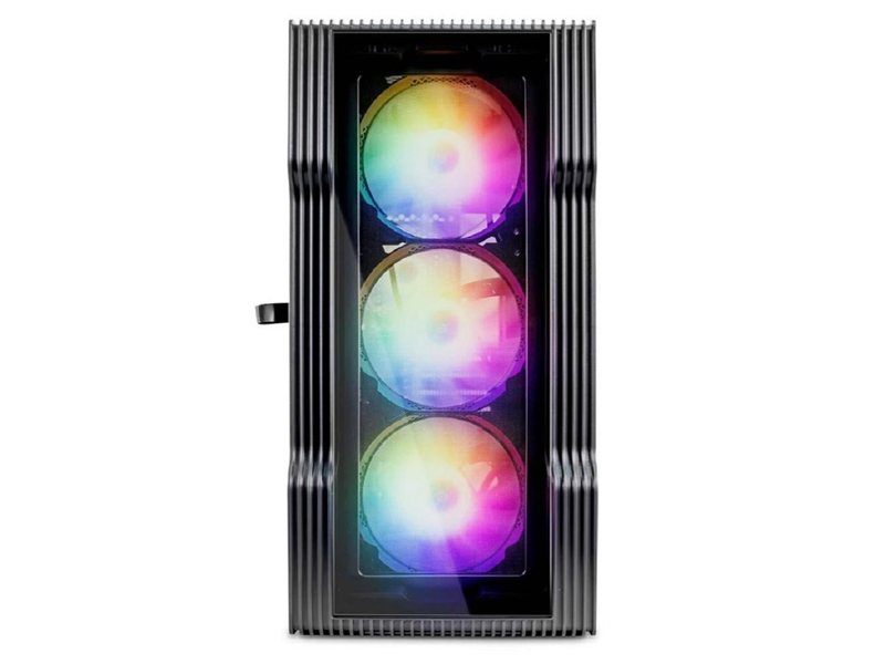 1STPLAYER Корпус TRILOBITE T3-G Black / mATX, TG / 4x 120mm LED fans inc. / T3-G-BK-4F1