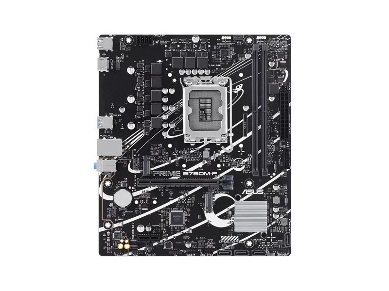 Материнская плата ASUS PRIME B760M-F LGA1700 mATX 2xDDR5 PCIEx16 PCIEx1 2xM.2 HDMI GLAN