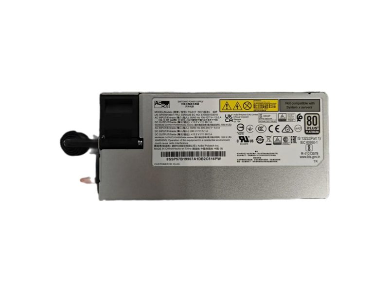 Блок питания серверный Lenovo ThinkSystem 1100W 230V/115V Platinum Hot-Swap Gen2 Power Supply v3
