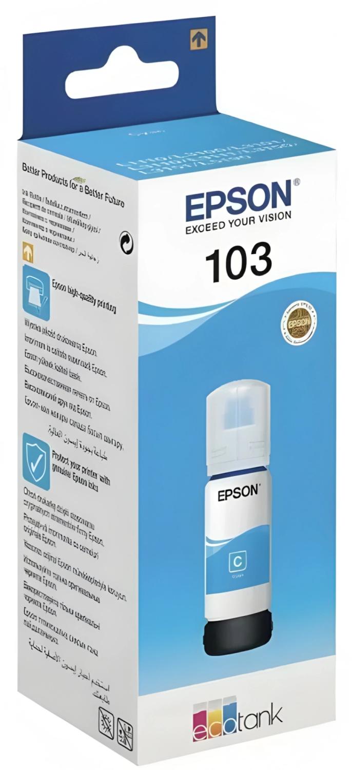 Чернила Epson 103 C13T00S24A голубой65мл для Epson L3100/3110/3150