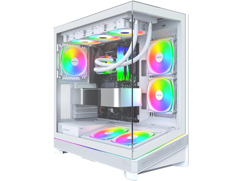 Корпус Montech Sky 3 белый без БП ATX 5x120mm 5x140mm 2xUSB3.0 audio bott PSU