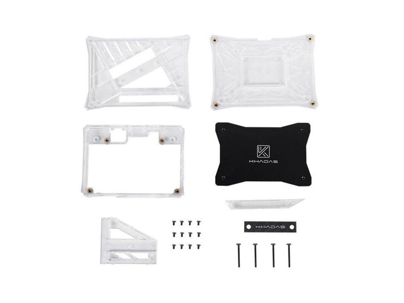 Корпус Khadas DIY Case Transparent VIMs DIY Case, Transparent, with heavy metal plate, KCS-T-001