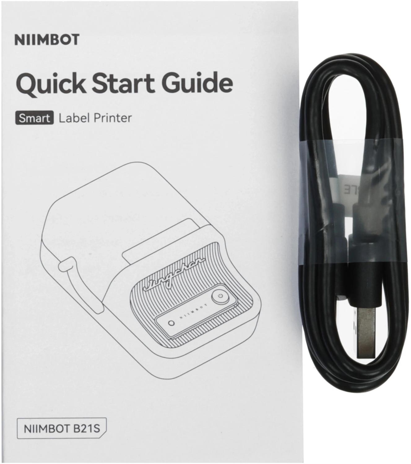 Термопринтер Niimbot B21S (1746727) 203dpi 60мм/с/USB/BT для печ.этик. черный