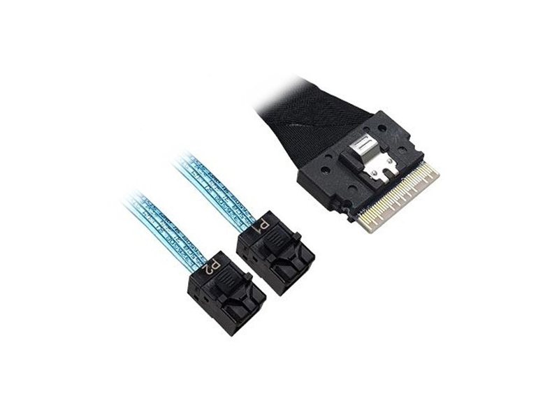 Кабель ACD-60003-MD Slimline SASx8 (SFF8654) -to- 2 SAS HD x4 (SFF8643 SAS Connections), 1M, (аналог Broadcom 05-60003-00)