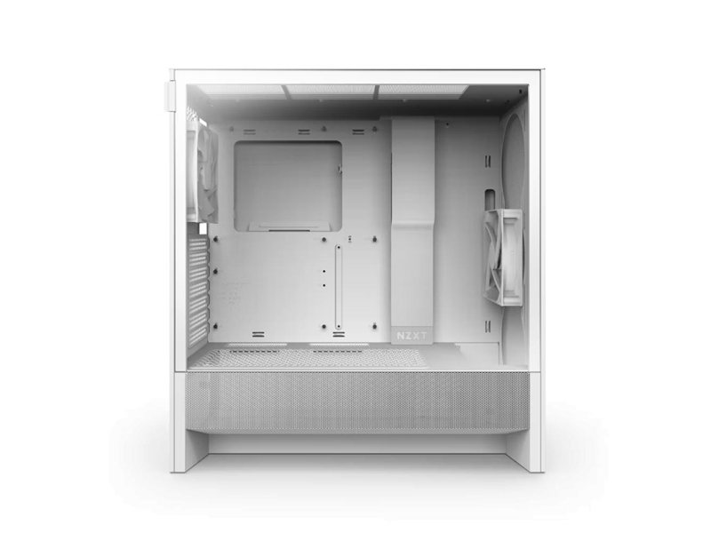 Корпус ПК без блока питания/ Case NZXT H5 Flow (2024), Midi-Tower, TG, 1x120mm, 1xUSB-A 3.2 + 1xUSB-C 3.2, E-ATX, ATX, mATX, mITX White