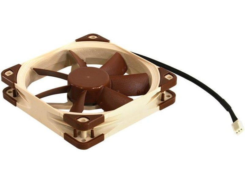 Кулер для корпуса/ Case Cooler Noctua NF-S12A FLX (120x120x25mm, 3-pin, 63.27CFM, 17.8dBA, 1200RPM, Beige/Brown)
