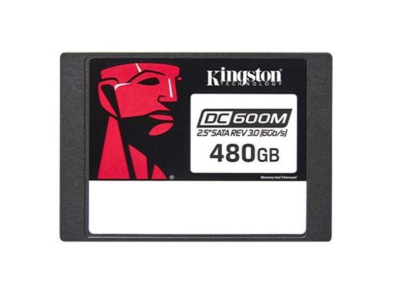 Твердотельный накопитель/ Kingston SSD DC600M, 480GB, 2.5" 7mm, SATA3, 3D TLC, R/W 560/470MB/s, IOPs 94 000/41 000, TBW 876, DWPD 1 (12 мес)