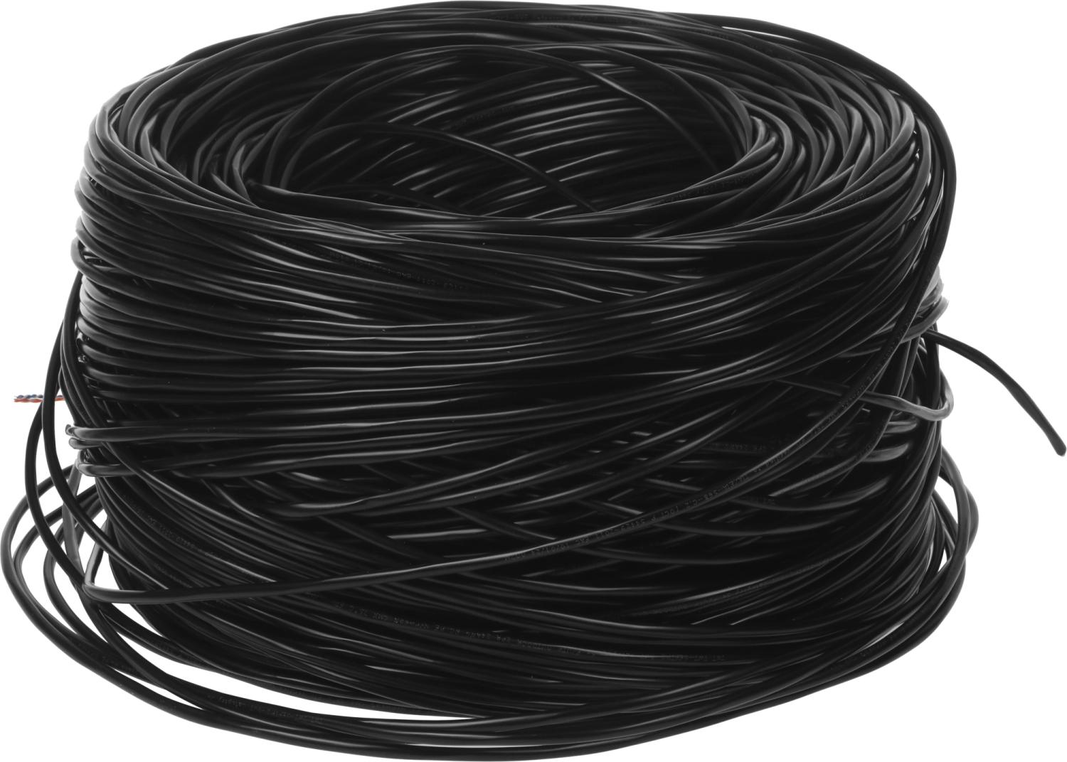 Кабель информационный Lanmaster TWT-5EFTP2-OUT кат.5E FTP 2 пары 24AWG PE внешний 305м черный