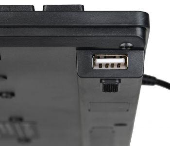 Клавиатура Оклик 520M2U черный/черный USB slim Multimedia (1061587) кабель 1.6м
