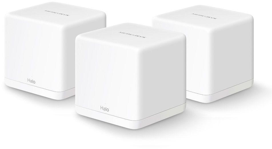 Бесшовный Mesh роутер Mercusys Halo H30G (HALO H30G(3-PACK)) AC1300 10/100/1000BASE-TX белый (упак.:3шт)