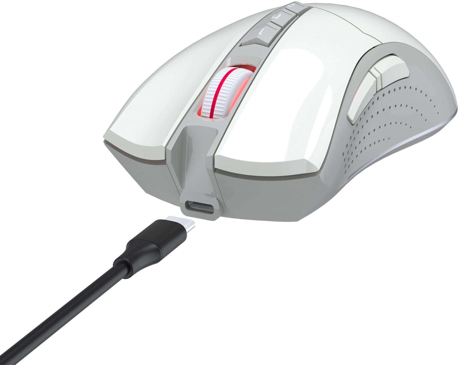 Мышь A4Tech Bloody R90 Plus белый оптическая 5000dpi беспров. USB 7but (R90 PLUS GREUISH WHITE)