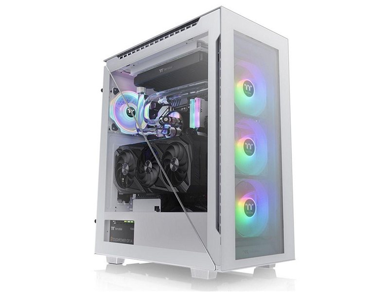 Корпус Thermaltake Divider 500 TG Snow ARGB CA-1T4-00M6WN-01 White/Win/SPCC/Tempered Glass*4/120mm ARGB Fan*3/120mm CA-1T4-00M6WN-01 Standard Fan*1 (527897)