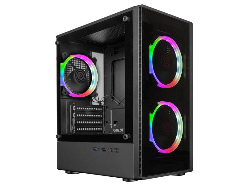 Ginzzu CL406 mATX FAN 3*12 FRGB (12RR4)