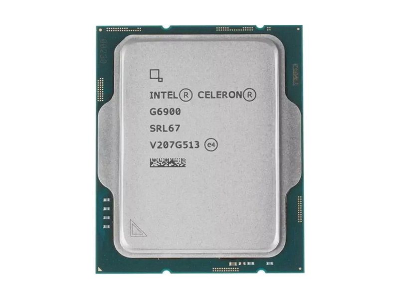 Центральный Процессор Intel Celeron G6900 OEM (Alder Lake, Intel 7, C2(0EC/2PC)/T2, Performance Base 3,40GHz(PC), UHD 710, L2 2.5Mb, Cache 4Mb, Base TDP 46W, S1700) (CM8071504651805)