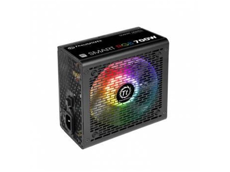 Блок питания Thermaltake ATX 700W Smart RGB 700 80+ white (20+4pin) APFC 120mm fan color LED 6xSATA RTL
