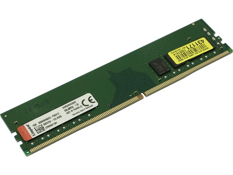 Память DDR4 8GB 3200MHz Kingston KVR32N22S8/8 Valueram RTL PC4-25600 CL22 DIMM UDIMM 288-pin 1.2В single rank Ret