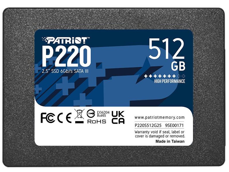 Накопитель SSD Patriot SATA-III 512GB P220S512G25 P220 2.5"