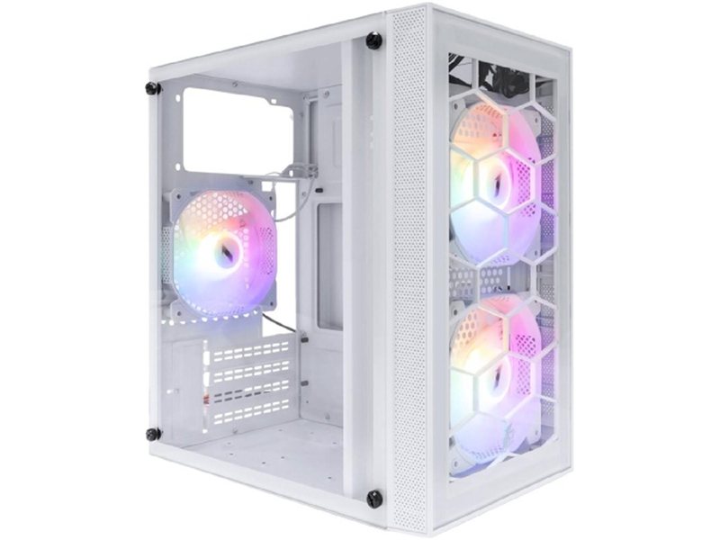 1STPLAYER FIREBASE X1 White / mATX / 3x120mm LED fans / X1-WH-3F1-W