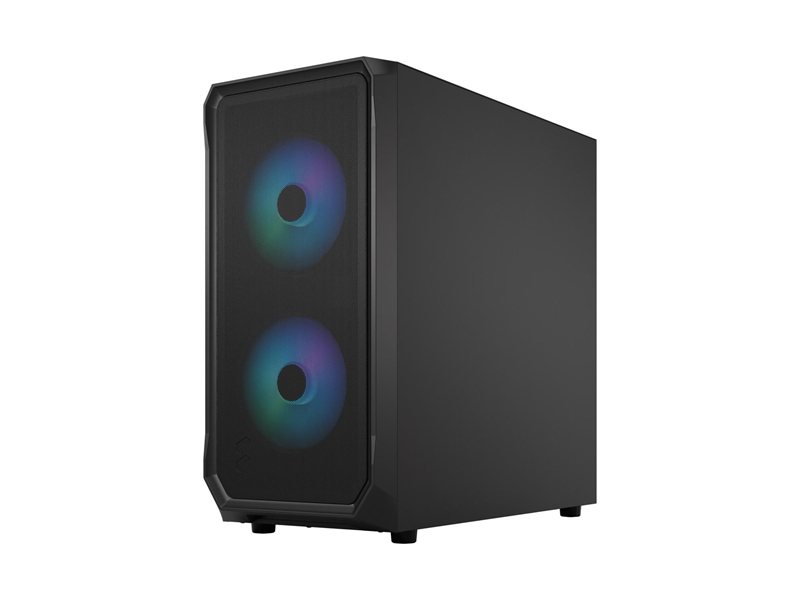 Корпус ПК без блока питания/ Case Fractal Design Focus 2 RGB, Midi-Tower, 2x140mm RGB, 2xUSB-A 3.2 ATX, mATX, mITX Black