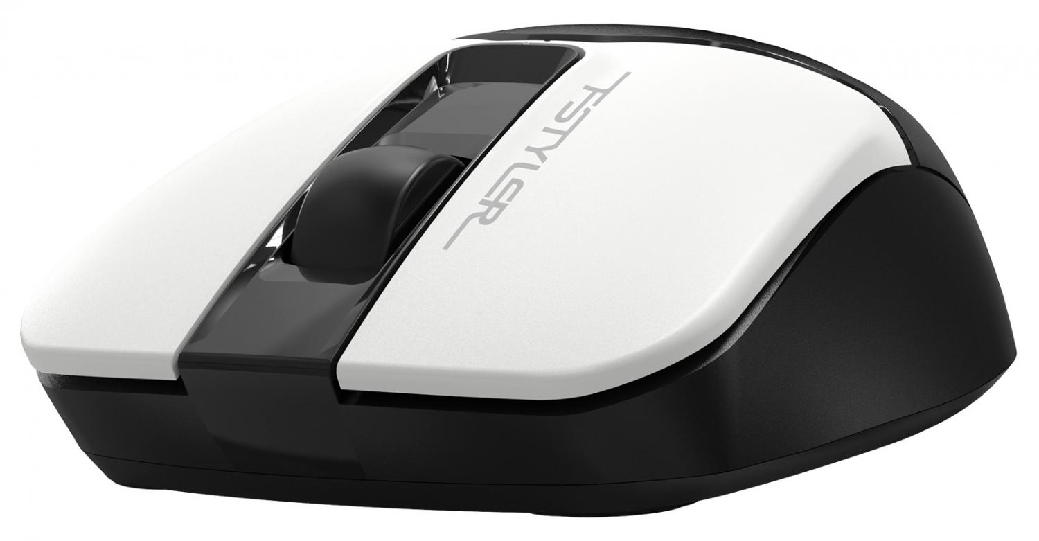 Мышь A4Tech Fstyler FB12 белый/черный оптическая 1200dpi беспров. BT/Radio USB 3but (FB12 PANDA)