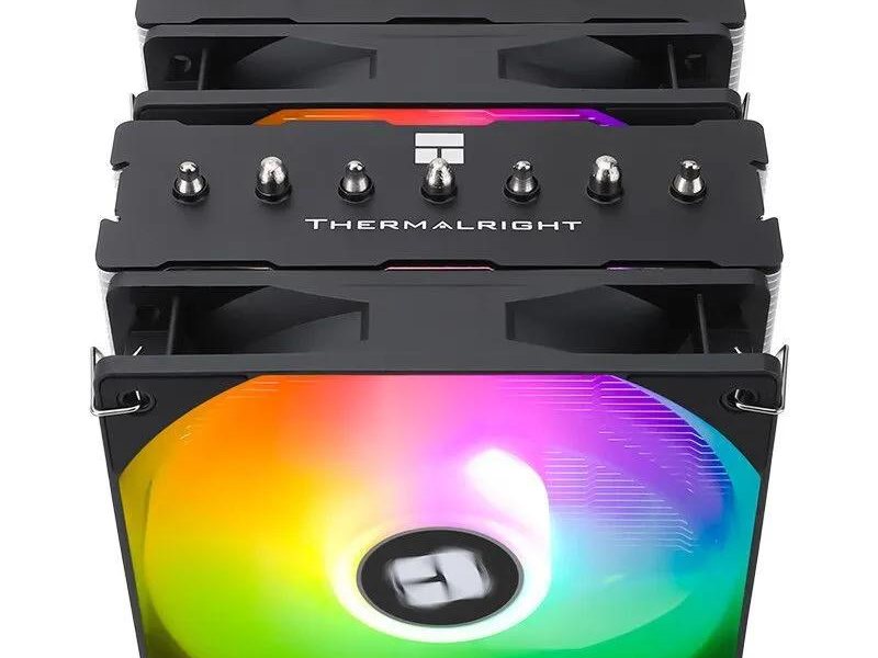 Кулер для процессора/ CPU Cooler Thermalright Phantom Spirit 120 SE ARGB (4-pin PWM, 154mm, Ni/CU, 7x6mm, ARGB, 2x120mm, 66.17CFM, 25.6dBA, 1500RPM, S: 1700, 1200, 115X, AM5, AM4)