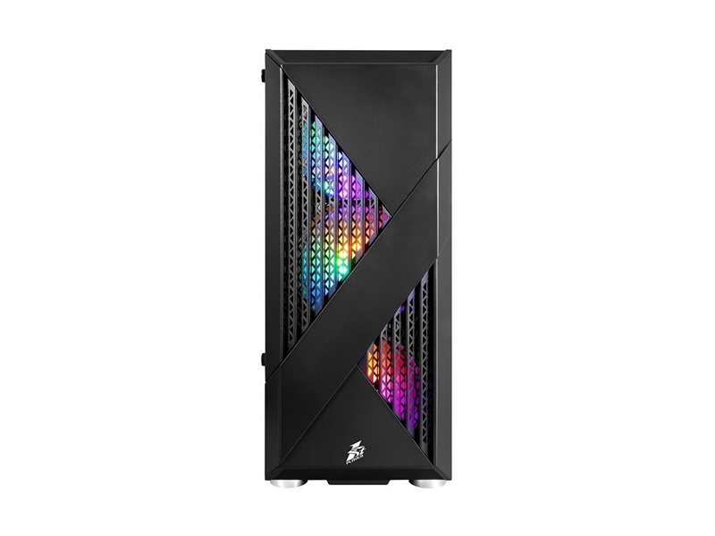 1STPLAYER Корпус FIREROSE F3-A Black / ATX, TG / 4x120mm LED fans inc. / F3-A-BK-4F1
