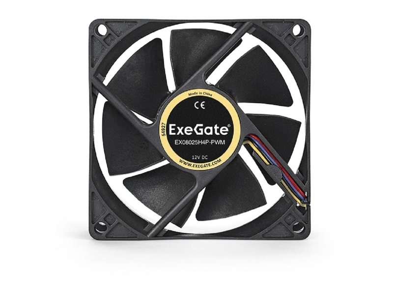Exegate EX283379RUS Вентилятор ExeGate EX08025H4P-PWM, 80x80x25 мм, гидродинамический, 4pin, PWM, 23dBA