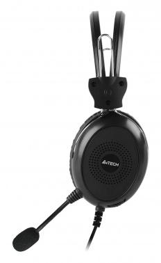 Наушники с микрофоном A4Tech HU-30 черный 2м накладные USB оголовье