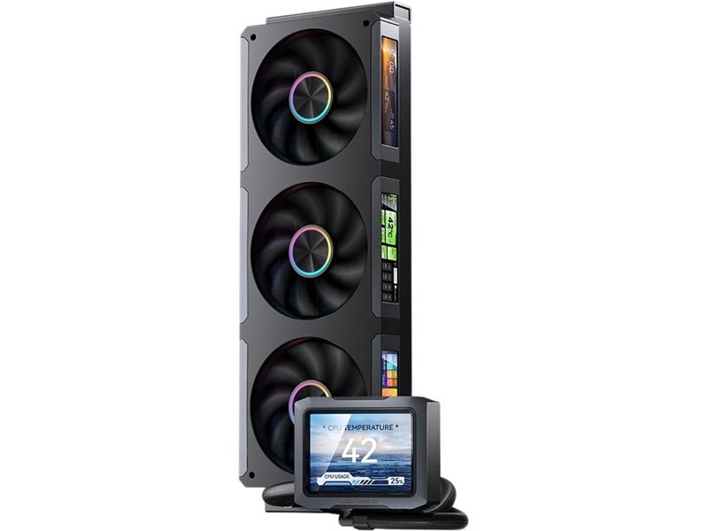 Система жидкостного охлаждения/ Water Cooling System JONSBO TF3-360SCB Black (320W, 360mm, LED, Black, ARGB/ Fans: 3x120mm, 62.4CFM, 37.3dBA, 2400RPM/ Pump height 63mm, 30dBA, 2500RPM, Rad thickness 27mm/ S: 1851, 1700, 1200, 115X, 2011, 1366, AM5, AM4)