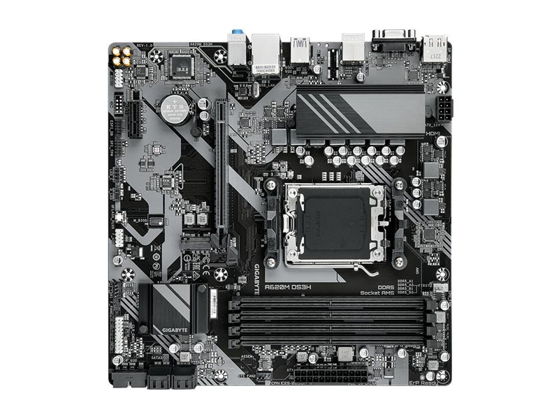 Материнская плата/ MB GIGABYTE AMD A620 sAM5, 4xDDR5(192GB), D-SUB/HDMI 2.1/DP, 1xPCIe 4.0x16, 1xPCIe 4.0, 1xLAN, 4xSATA 6Gb/s, 1xM.2, 1xUSB-C, 1xUSB 3.2, 4xUSB 2.0, 1xPS/2, mATX