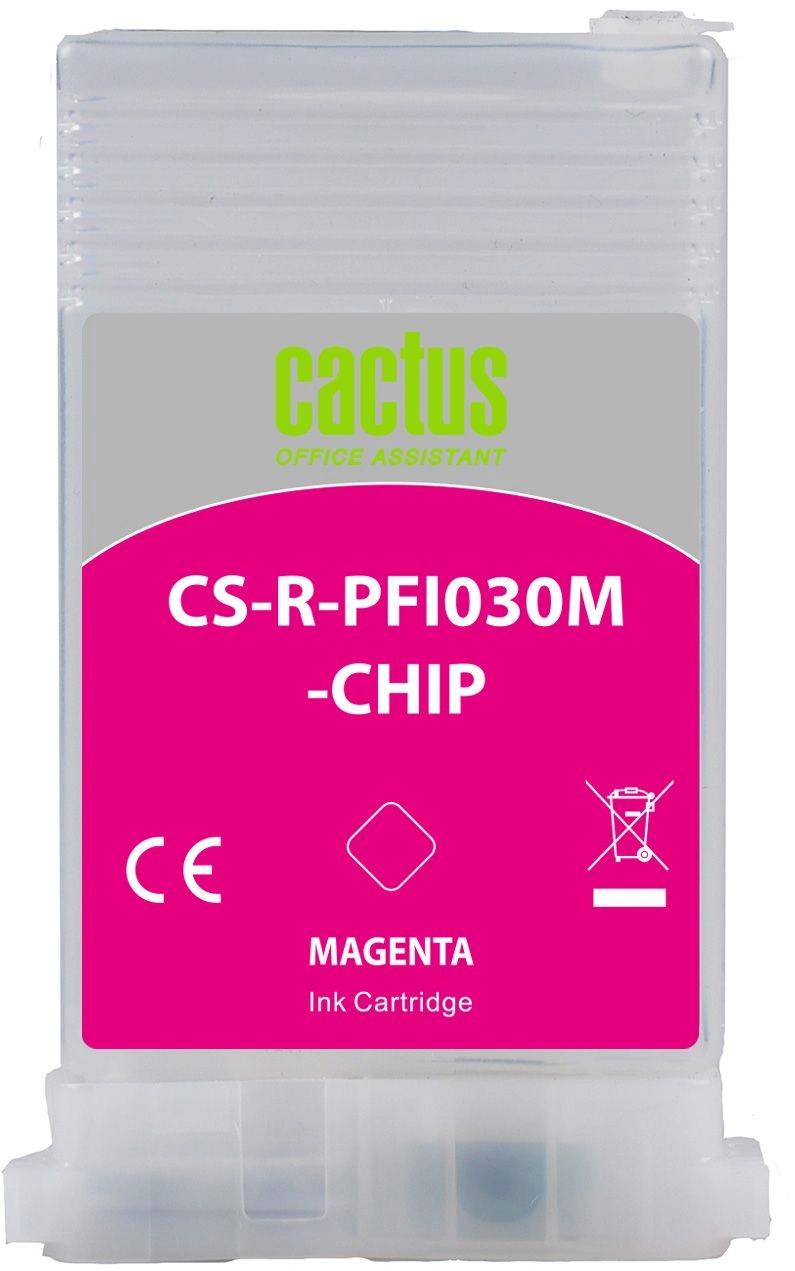 Картридж перезаправляемый струйный Cactus CS-R-PFI030M-CHIP пурпурный (55мл) для Canon imagePROGRAF TA-20/30/TM-240/340