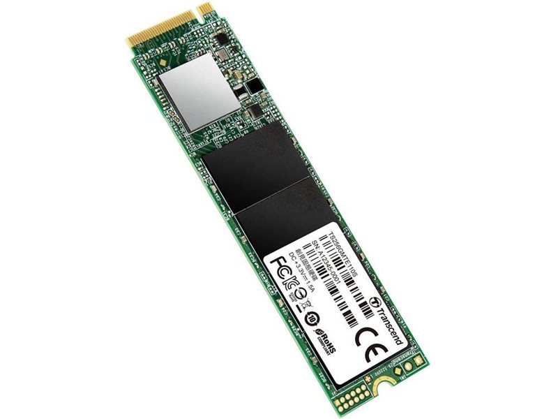 Твердотельный диск 256GB Transcend MTE110S, 3D TLC NAND, M.2 2280,PCIe Gen3x4, DRAM-less