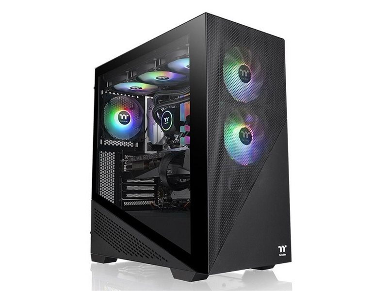 Корпус Thermaltake Divider 370 TG ARGB/Black CA-1S4-00M1WN-00 /Win/SPCC/Tempered Glass*1/120mm ARGB PWM Fan*3