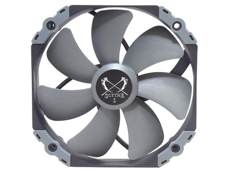 Кулер для корпуса/ Case Cooler Scythe Kaze Flex 140 Square (140x140x27mm, 4-pin PWM, 100.8CFM, 26.45dBA, 1800RPM, Black)