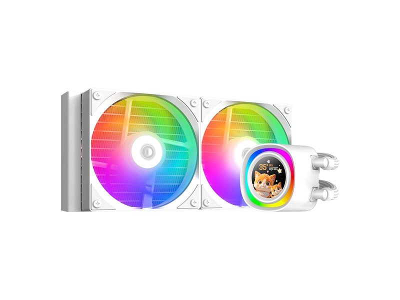 Вентилятор Cooler ID-Cooling FX240 LCD WHITE LCD SCREEN 300W/ all Intel/AMD