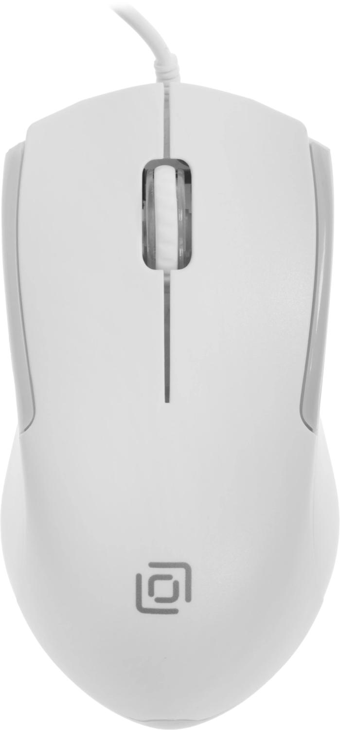 Мышь Оклик 245M белый оптическая 1000dpi USB 3but (471480)