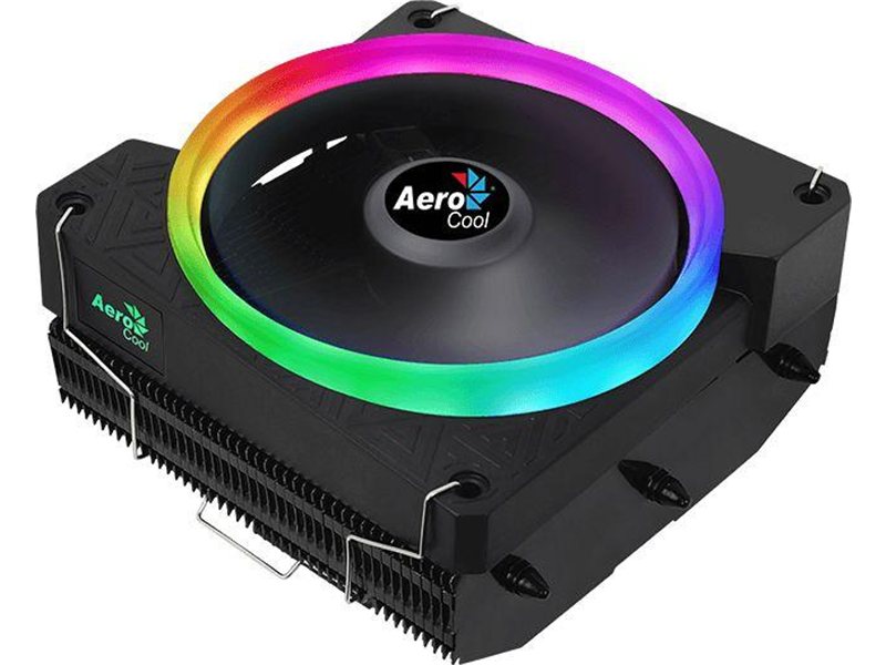 Устройство охлаждения(кулер) Aerocool Cylon 3H ARGB Soc-AM5/AM4/1200/1700/1851 черный 4-pin 13-24dB Al+Cu 125W 480gr Ret (CYLON 3H ARGB PWM 4P)