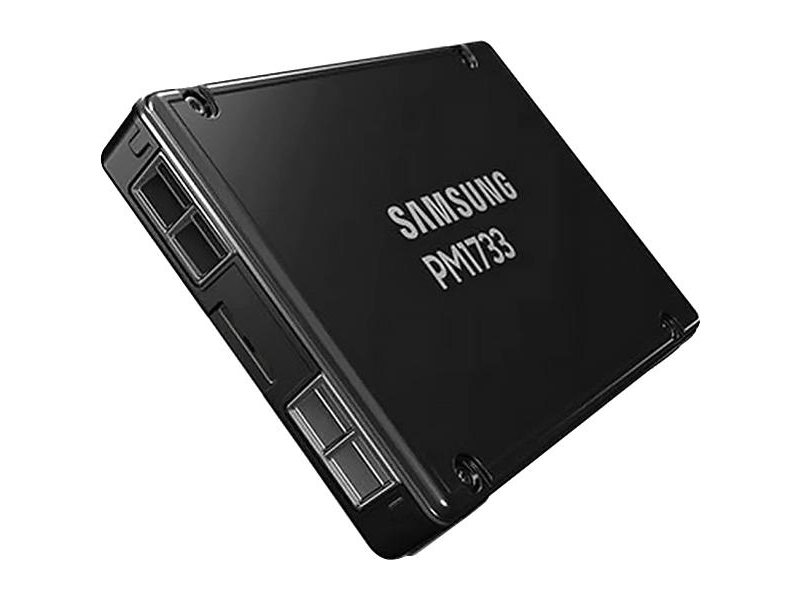 Твердотельный накопитель/ Samsung SSD PM1733, 3840GB, U.2(2.5" 15mm), NVMe, PCIe 4.0 x4/dual port x2, V-NAND, R/W 7000/3800MB/s, IOPs 1 500 000/135 000, TBW 7008, DWPD 1 (12 мес.)