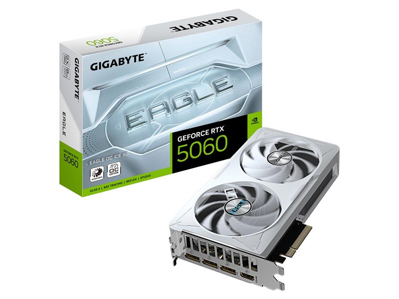 Видеокарта Gigabyte Bad Pack RTX5060 EAGLE OC ICE 8GB GDDR7 128bit 3xDP HDMI 3FAN RTL bp