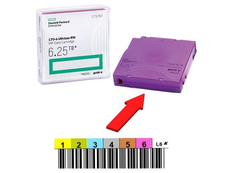 Ленточный картридж HPE LTO-6 Ultrium 6.25TB RW Data Cartridge (without label)
