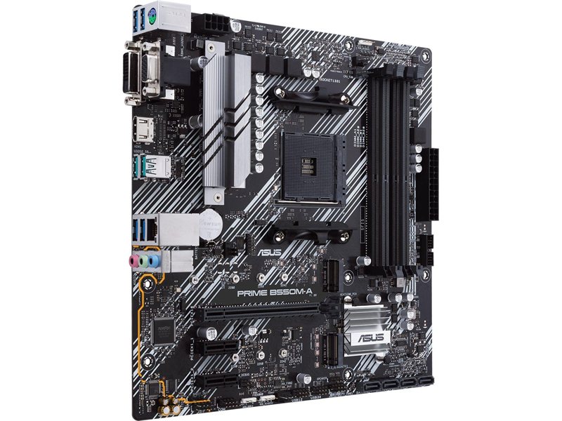 Материнская плата Asus PRIME B550M-A/CSM Soc-AM4 AMD B550 4xDDR4 mATX AC`97 8ch(7.1) GbLAN RAID+VGA+DVI+HDMI