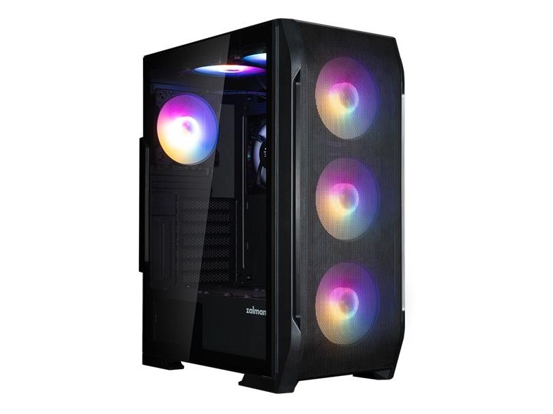 корпус ZALMAN N7 PLUS V2, ATX, BLACK, WINDOW, 1xCombo (3.5” or 2.5”), 1 x 3.5”, 3 x 2.5”, 2xUSB2.0, 1xUSB3.0, FRONT 3x120mm RGB, REAR 1x120mm RGB, TOP 2x120mm RGB, SIDE 1x120mm