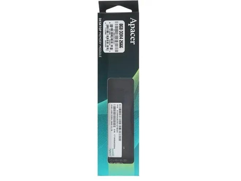 Модуль памяти Apacer AU08GGB26CQYBGH EL.08G2V.GNH 8GB DDR4 2666 DIMM Non-ECC, CL19, 1.2V, 1R, 1024x8, RTL (904324)