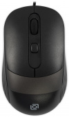 Мышь Оклик 310M черный/серый оптическая 2400dpi USB для ноутбука 4but (1869096)