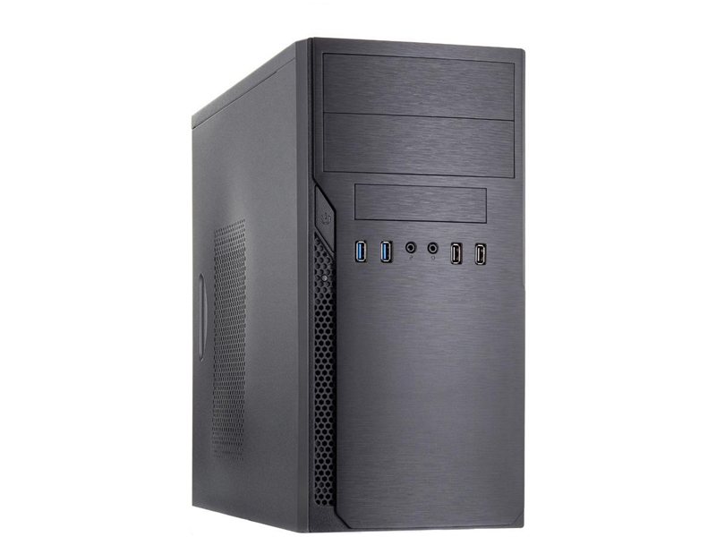 Корпус с блоком питания 450Вт./ Case Foxline FL-628, mATX, 2x5.25EXT, 1x3.5EXT, 3x3.5INT, 2xUSB2.0+2xUSB3.0, HDA, w/o FAN, w/450W ATX PSU, w/1.2m EU pwr cord