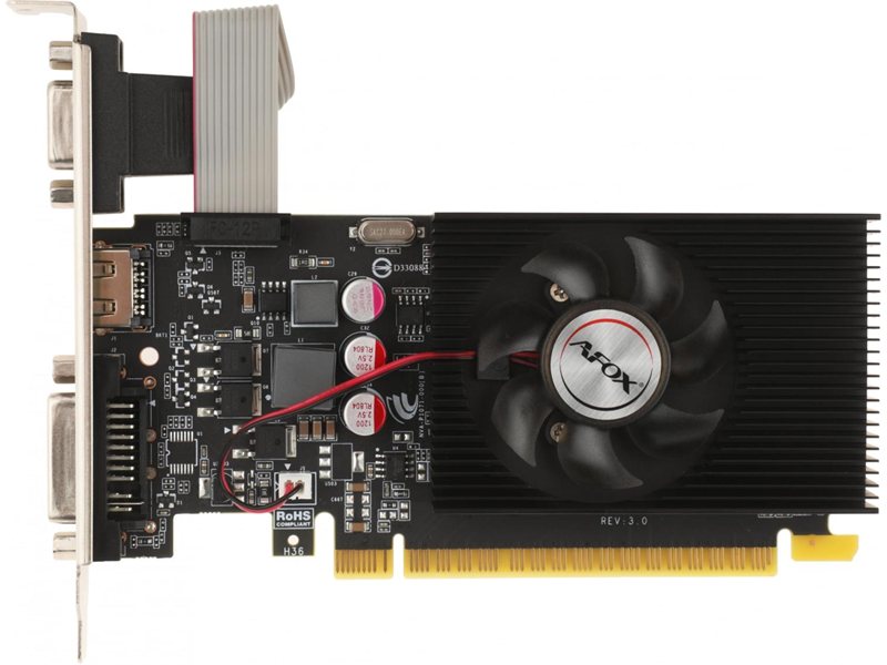 Видеокарта Afox PCI-E 2.0 AF240-1024D3L2-V2 NVIDIA GeForce GT 240 1Gb 128bit DDR3 550/1334 DVIx1 HDMIx1 CRTx1 HDCP Ret low profile