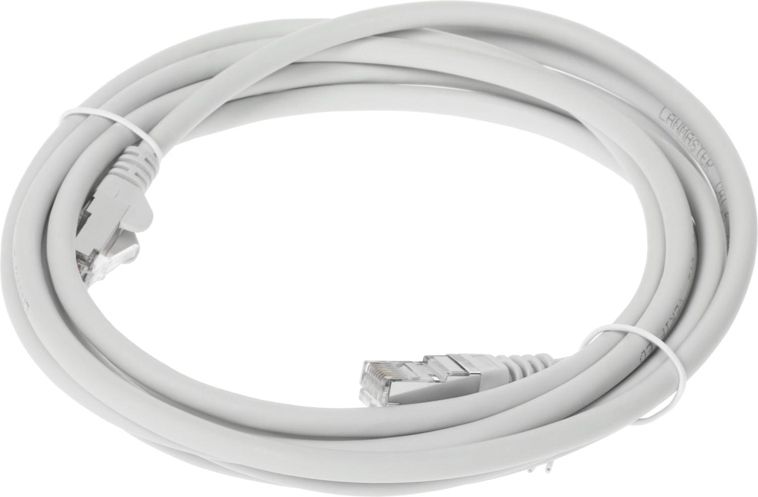 Патч-корд Lanmaster LAN-PC45/S6-3.0-GY FTP RJ-45 вил.-вилка RJ-45 кат.6 3м серый LSZH (уп.:1шт)